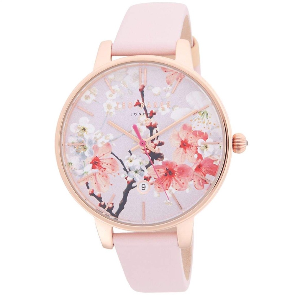 🆕 TED BAKER Womens Watch Floral 🌺 Leather Band